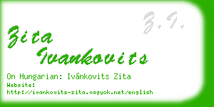 zita ivankovits business card